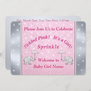 Aangepaste, draaiende roze babymeisjes Uitnodiging