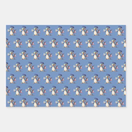 Aangepaste Dragon Kleuterschool Afstuderen Inpakpapier Vel (Voorkant)