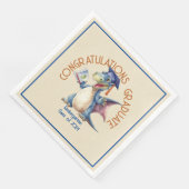 Aangepaste Dragon Kleuterschool Afstuderen Servet (Hoek)