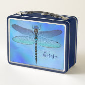 Aangepaste Dragonfly Navy Lunch Box (Achterkant)
