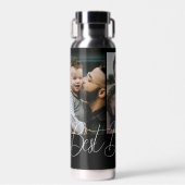 Aangepaste drie foto collage beste vader ooit geïs waterfles (Voorkant)