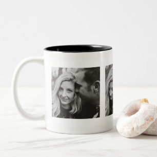 Aangepaste drie foto's op maat tweekleurige koffiemok