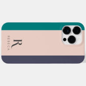 Aangepaste drie kleuren blos roze Blauwgroen Roos  Case-Mate iPhone Case (Achterkant (horizontaal))