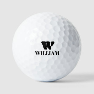 Aangepaste driedubbele monogram met voornaam golfballen