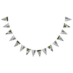 Aangepaste driehoek bruiloft Bunting Banner