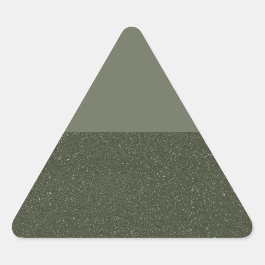 Aangepaste Driehoek Sticker – Moss Green Split (Voorkant)