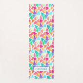 Aangepaste driehoeken veelhoekige Waterverf Yogamat (Voorkant)