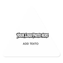 Aangepaste driehoekige sticker met bedrijfslogo en