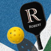 Aangepaste driekleurenmonogram pickleball paddle