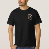Aangepaste driekleurenwaarde Monogramnaam T-shirt (Voorkant)