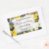 Aangepaste driekleurige viooltjes- en viooltjessoa rechthoekige sticker (Envelop)