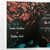 Aangepaste drieledige uitnodiging voor bruiloft (z (Binnenzijde eerst)