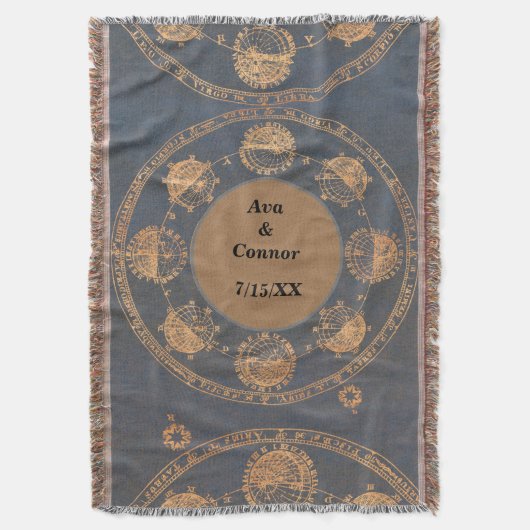 Aangepaste driemaands monogram deken (Voorkant Verticaal)