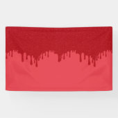 Aangepaste Drip Tomato Rode Banner – Bewerkbaar on (Horizontaal)