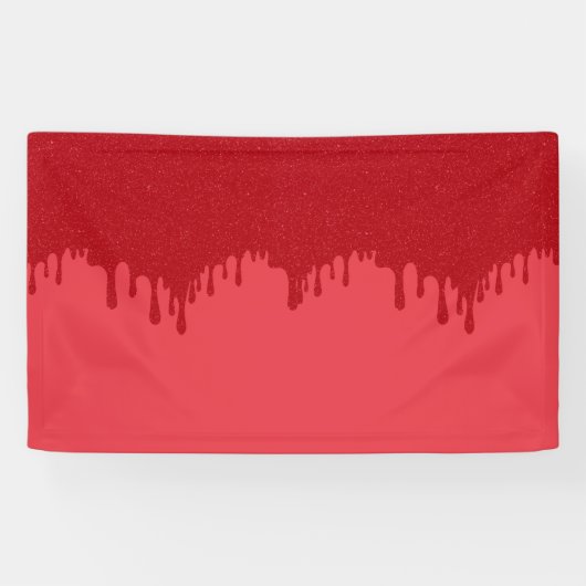 Aangepaste Drip Tomato Rode Banner – Bewerkbaar on (Horizontaal)