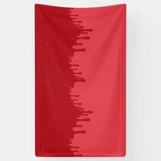 Aangepaste Drip Tomato Rode Banner – Bewerkbaar on (Verticaal)