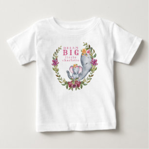 Aangepaste droom Grote kleine olifantenroze Floral