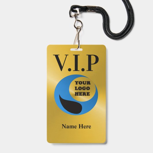 Aangepaste dubbelzijdige gelamineerde VIP naamkaar Badge (Voorzijde met lanyard)