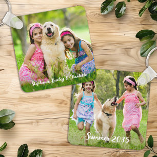 Aangepaste dubbelzijdige Kinder gepersonaliseerde Sleutelhanger