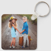 Aangepaste dubbelzijdige Kinder twee foto Sleutelhanger (Achterkant)