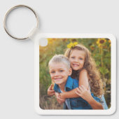 Aangepaste dubbelzijdige Kinder twee foto Sleutelhanger (Voorkant)