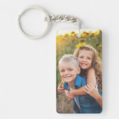 Aangepaste dubbelzijdige Kinder twee foto Sleutelhanger (Voorkant)