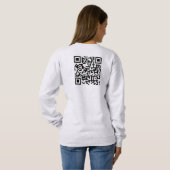 Aangepaste dubbelzijdige print QR Code Womens Ash Trui (Achterkant volledig)