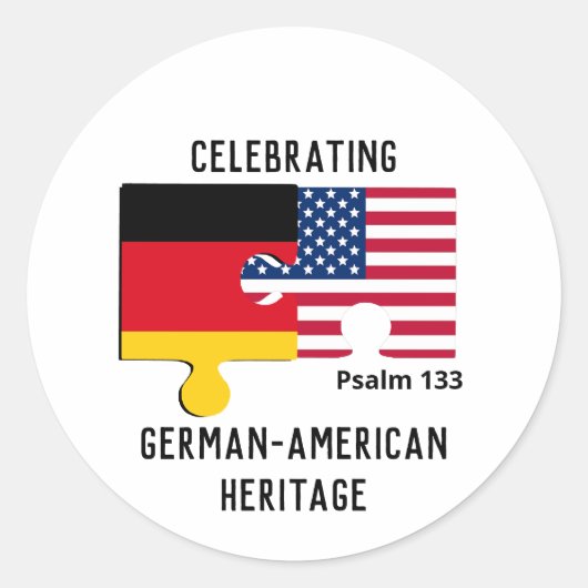 Aangepaste DUITSE AMERIKAANSE vlag Ronde Sticker (Voorkant)