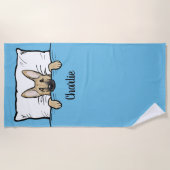 Aangepaste Duitse Herdershond Cute Strandlaken (Voorkant)