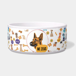 Aangepaste Duitse Herdershond – Grappig Woof-ontwe Voerbakje