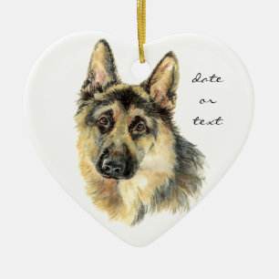 Aangepaste Duitse Herdershond, Hondenhuisdier, Die Keramisch Ornament