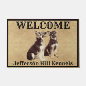 Aangepaste Duitse Puppies van Shepherd Deurmat (Voorkant)