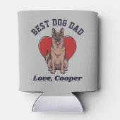 Aangepaste Duitse Shepherd Dog Dad - tekst Blikjeskoeler (Achterkant)