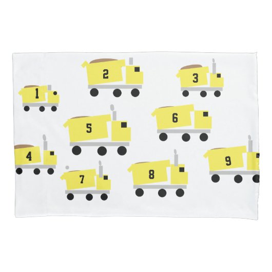 Aangepaste Dump Truck Pillowcase Kussensloop (Voorkant)