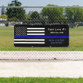 Aangepaste dunne blauwe lijn VS vlag Handy display Spandoek (Insitu)