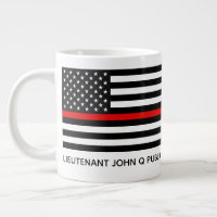 Aangepaste dunne rode lijn Amerikaanse vlag
