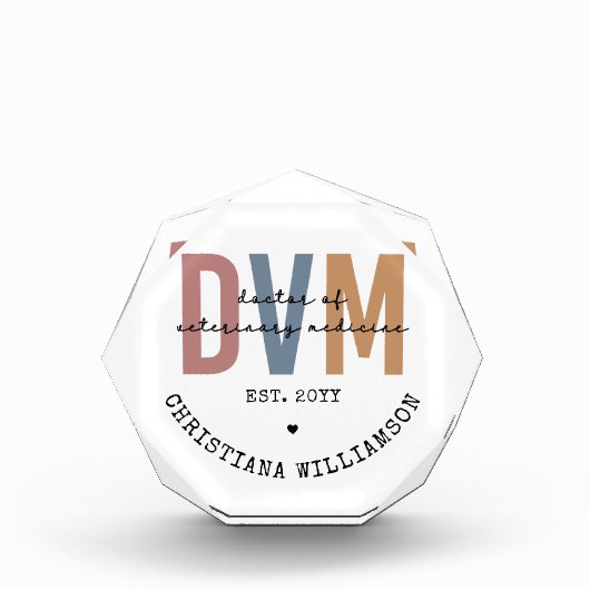 Aangepaste DVM Doctor in de diergeneeskunde Fotoblokken (Voorkant)