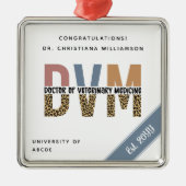 Aangepaste DVM Doctor in de diergeneeskunde Metalen Ornament (Voorkant)