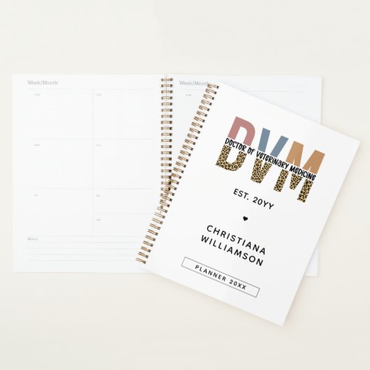Aangepaste DVM Doctor in de diergeneeskunde Planner (Display)