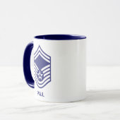 Aangepaste E-8 Senior Master Sergeant Rank Luchtma Mok (Voorkant links)
