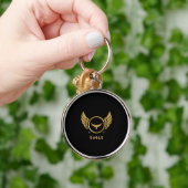 Aangepaste Eagle Afbeelding en Tekst Stijl Premium Sleutelhanger (Hand)