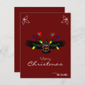 Aangepaste Eagle Feestdagenkaart (Voorkant / Achterkant)