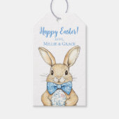 Aangepaste Easter Bunny Gift Label Cadeaulabel (Voorkant)