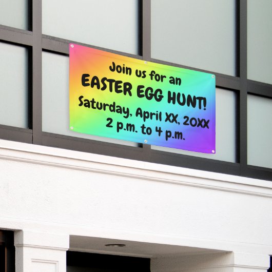Aangepaste Easter Egg Hunt Banner (Buitenkant Gebouw)