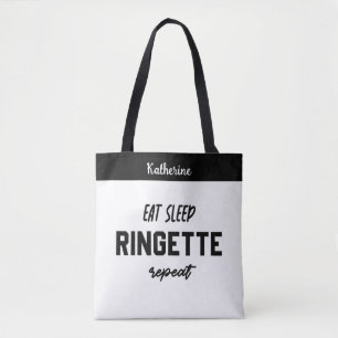 Aangepaste Eat Sleep Ringette Herhalen Ringette Pl Draagtas