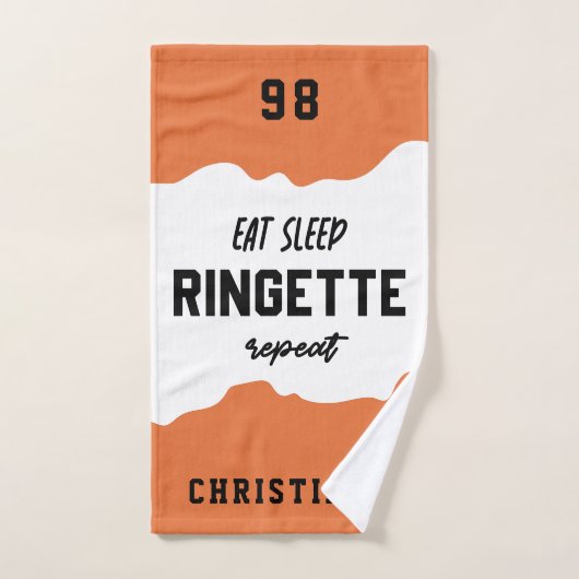 Aangepaste Eat Sleep Ringette Herhalen Ringette Pl Handdoek (Handdoek)