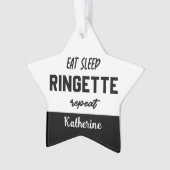 Aangepaste Eat Sleep Ringette Herhalen Ringette Pl Ornament (voorkant)