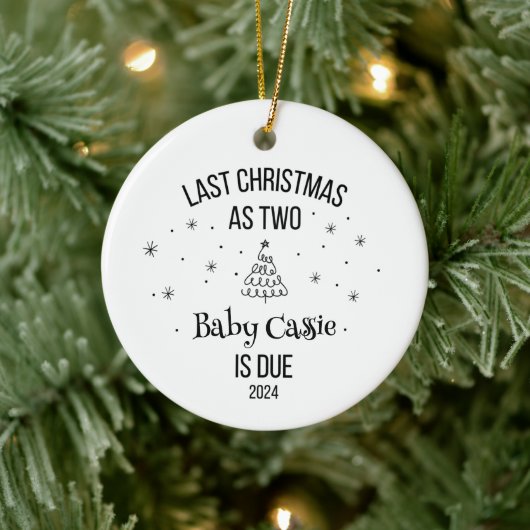 Aangepaste echo 1e Kerstmis Keramisch Ornament (Boom)