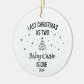 Aangepaste echo 1e Kerstmis Keramisch Ornament (Links)