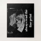 Aangepaste echo zwangerschap aankondiging 56pc legpuzzel (Verticaal)